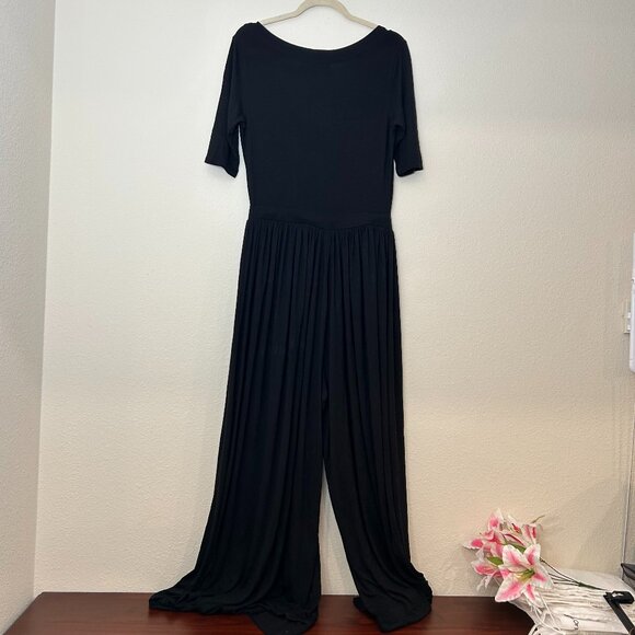 FP Beach (Free People) Black Wide Leg Jumpsuit - Size L - Picture 2 of 10